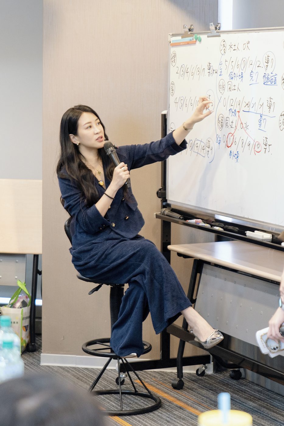 何青馨・授課寫板